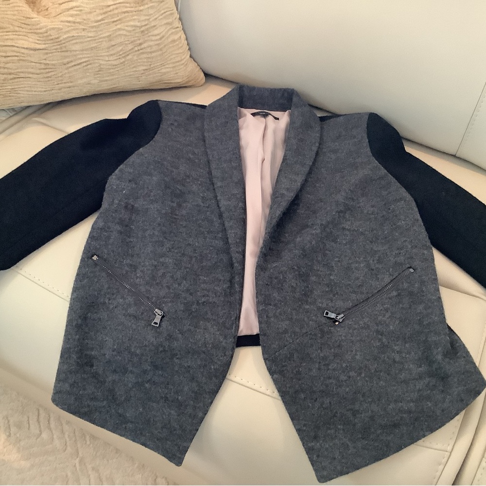 Stylish Gray and Black Women's Jacket